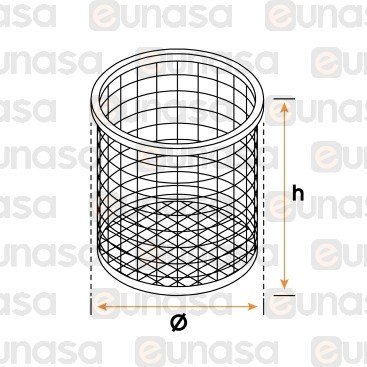 Plastic Flatware Basket Ø110x128mm
