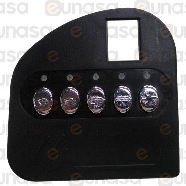 5 Buttons Black Electronic Button Panel