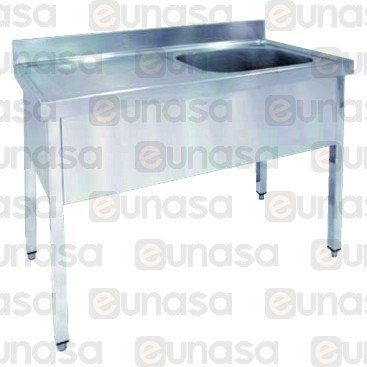 Sink With Frame 1200x600mm Left Hand Drainer