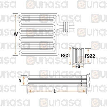 Resistencia Freidora 9750W 230V F2/13-F8