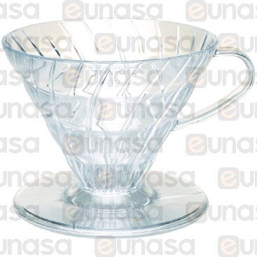 Transparent Plastic V60 Drip Cone 1-4 Cups