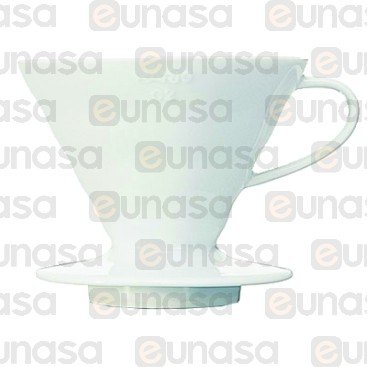Cono Drip V60 Ceramica Bianca 1-4 Tazze