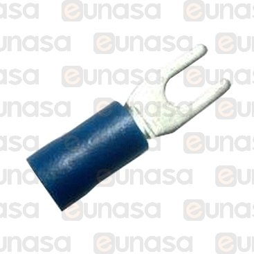 Forchetta Isolata Terminale 3.2 2.5mm Blu