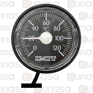 Thermometer Ø40mm 0/120ºC Black 1500mm