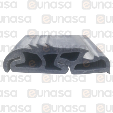 Burlete 61x16mm Perfil Silicona Negro (745mm)