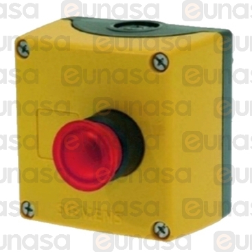 Red Push Button 1NC 84x84x80mm