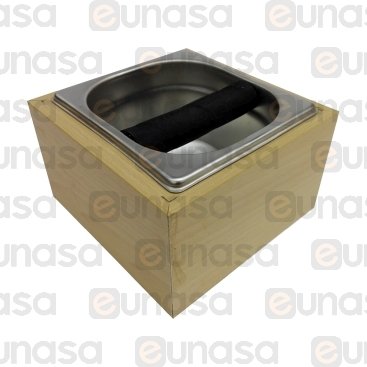 Wooden And St Steel Knock Box 170x160x120mm