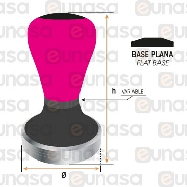 Tamper Ø53mm Neon Rosa Con Base Piatta