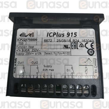 2 Relays Digital Thermostat 230V Icplus 915