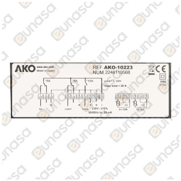 2 Relay Digital Thermostat 230V Ac AKO-10223