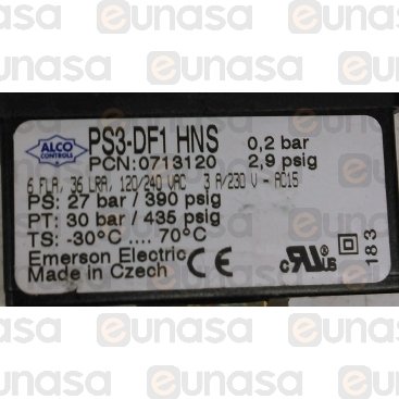 Presostato PS3-DF1 Hns 230V Bar 2.9