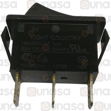 Interruptor Unipolar Negro 16A 230V