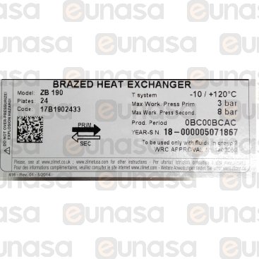 Brazed Heat Exchanger 24 Plates -10/120ºC