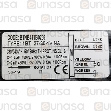 Fan Motor BTNB41TB0236 + Regulator