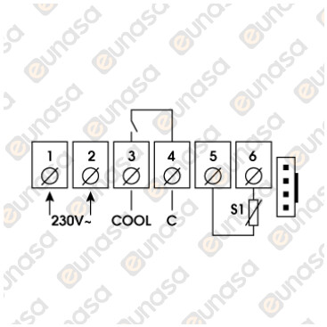 1 Relay Digital Thermostat 230V Ac D14123