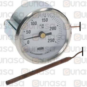 Thermometer 0-250ºC Ø52mm