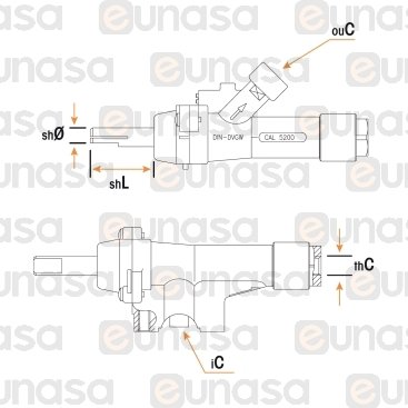 Grifo Gas CAL-5200 Asador 65mBar 1/2PSI