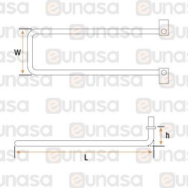 Oven Heating Element 230V 990W 105x470mm