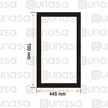 Burlete Puerta 445x700mm Silicona Negro