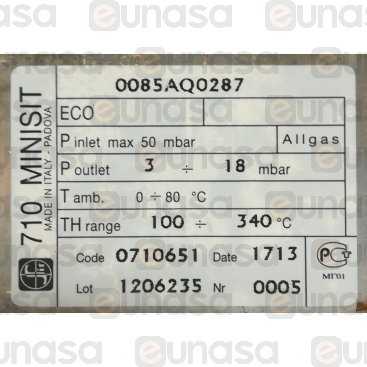 Válvula Minisit 710 100/340ºC HORNO/PLANCHA