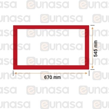Burlete Puerta 670x545x25mm Rojo