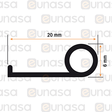 Lavastoviglie Porta Burlet 6x20mm (1 METRO)