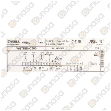 Termostato Digital 4 Relés 230V XW60L-5N0C1