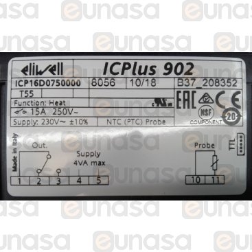 1 Relay Digital Thermostat 230V Ac ICPLUS902