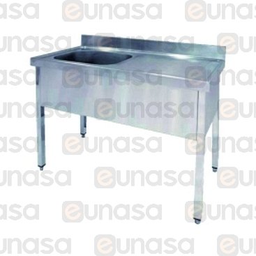 Sink With Frame 1400x600mm Right Hand Drainer
