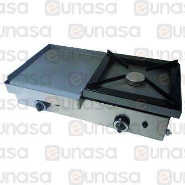 Gas Smooth Hot Plate 400x400mm + Burner 40x40