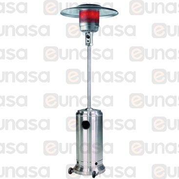St Steel Outdoor Gas Patio Heater With Wheels