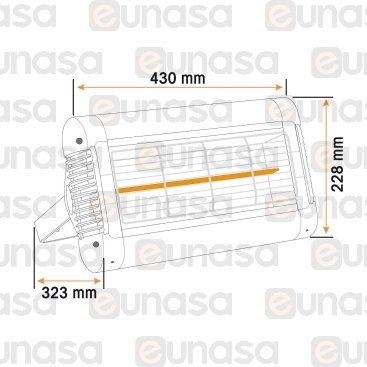 Chauffage De Terrasse 1.5kW 430x323x228mm