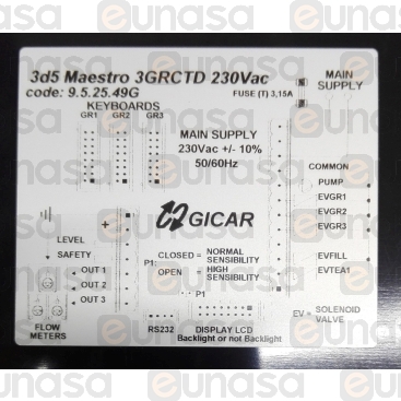 Eletronic Board 1-2-3GR 230V.