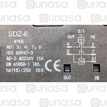 Interrupteur Sécurité 5 Pines 230V 16A 2NO/A1 1
