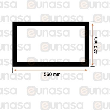 Burlete 560x420mm Pvc Negro