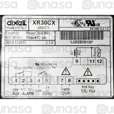 2 Relays Digital Thermostat 12V XR30CX-0N0C1