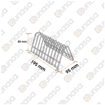 Small Dish Rack 195x95mm 10 Dishes