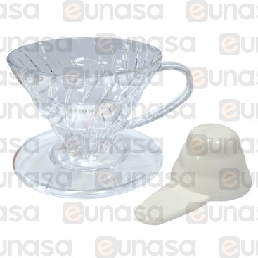 Transparent Plastic V60 Drip Cone 1-2 Cups