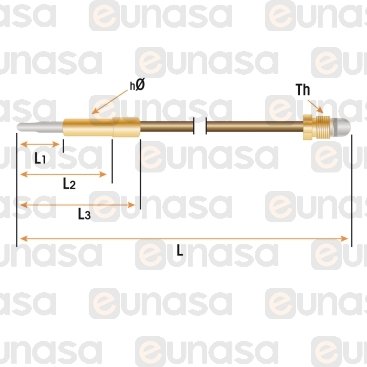 Thermopar Liscia Testa M9x1 1500 (10 UNITÀ)