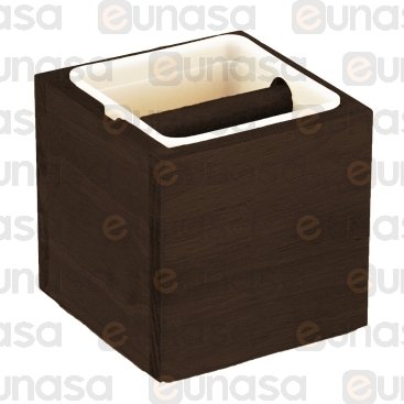 Square Brown Wood Knock Box 140x140x140mm