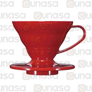 Red Plastic V60 Drip Cone 1-2 Cups
