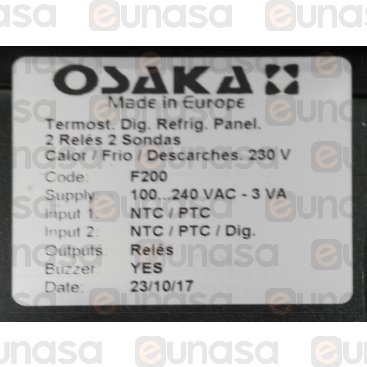 Termostato Digital 2 Relés 100/230V F200