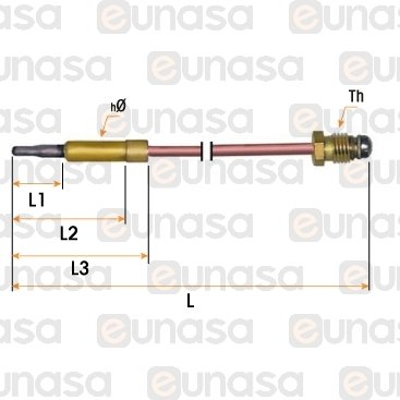 M9x1 Thermocouple With Break L=320mm