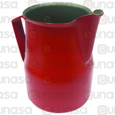 Vaso Latte Professionale Rosso Inox 0,35L