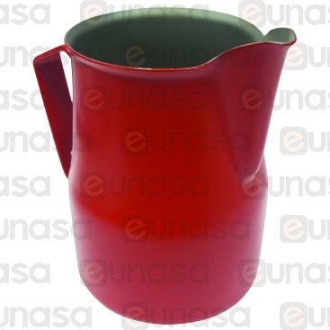Vaso Latte Professionale Rosso Inox 0,75L