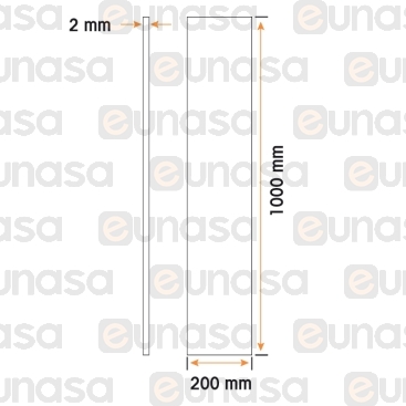Lama Cortina Pvc 200x2mm (1 metro)