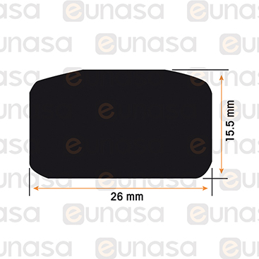 Burlete Marmita 26x15.5mm Universal (1 metro)