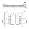 Guide Gioco Cassetto IA-40 L = 400mm