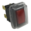 Bipolar Switch 230V W/COVER Red 13x18mm