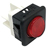 Interruptor Rojo 25x25mm 230V 16A